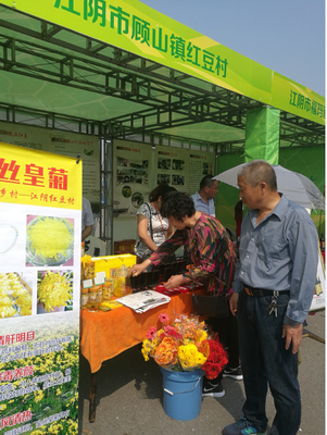 江阴市顾山镇红豆村:参加无锡农委组织的“走在乡间的小路上”农产品展销